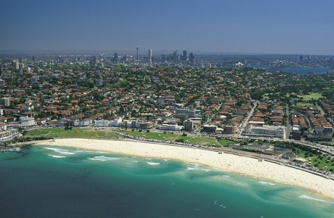 Bondi Beach from Victor one airway