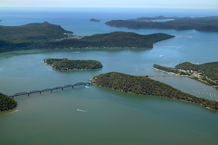 Hawkesbury River from the air